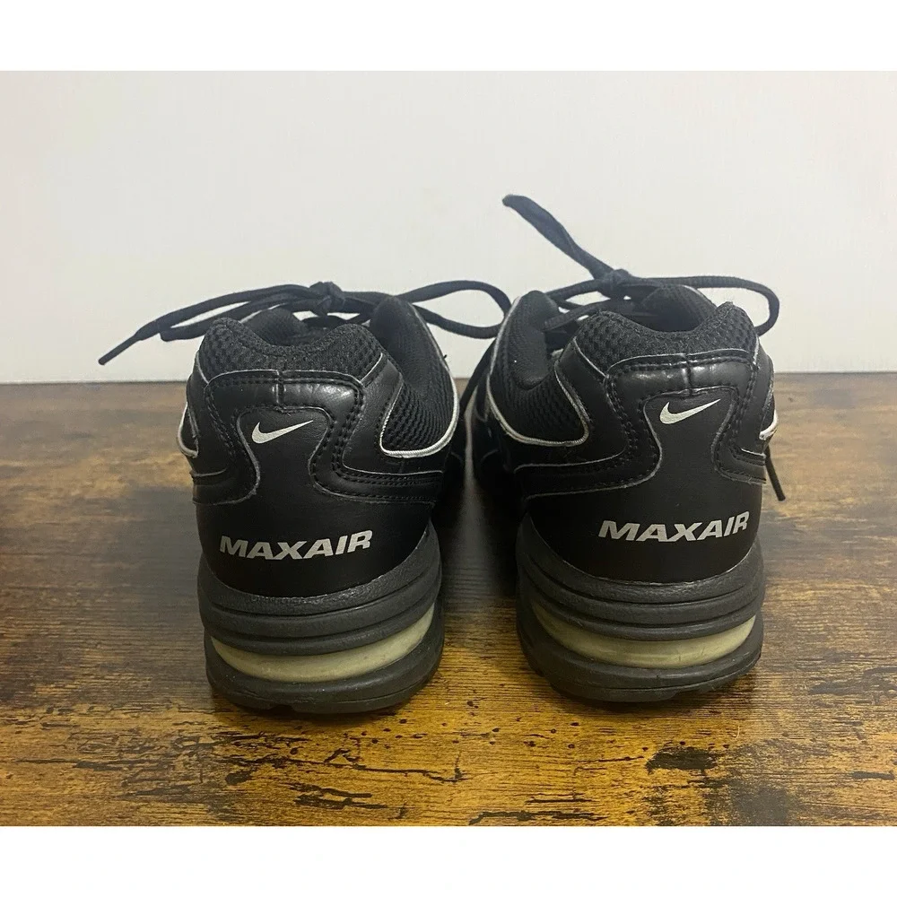 Nike Air Max Motor+ Sneakers Mens Sz 9‎ Black Silver 396639-001